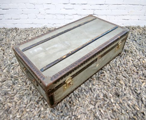 Trunk in Hammered Sheet Metal, 1950s-QFD-1031148