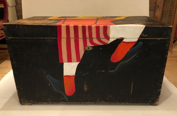 Trunk with Painting from the Artist Vlado Kadnár, 1992-BAF-763553