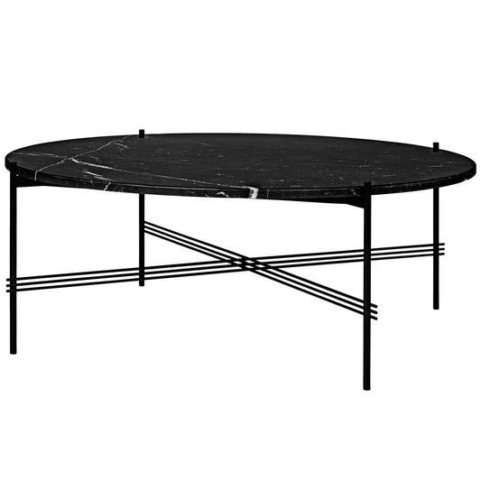 TS Coffee Table Round Ø105 by GUBI #Black/ Black Marquina Marble