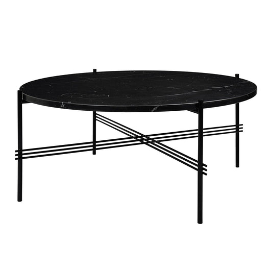 TS Coffee Table Round Ø80 by GUBI #Black/ Black Marquina Marble