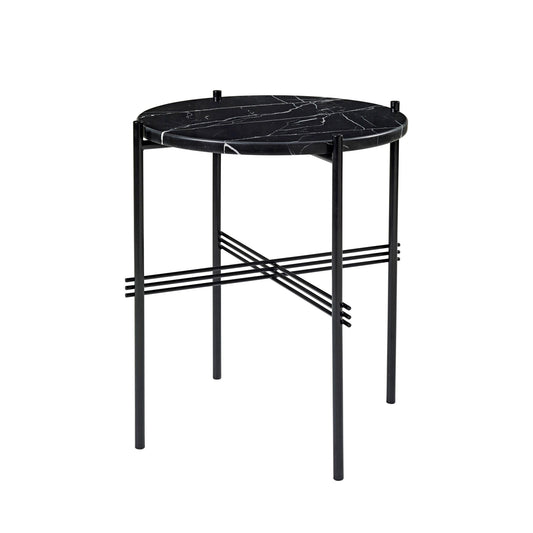 TS Side Table Round Ø40 by GUBI #Black/ Black Marquina Marble
