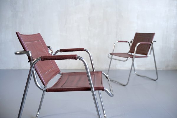 Tubauto Armchairs by Jacques Hitier, France, 1950, Set of 2-FQ-1422959