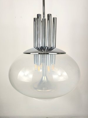 Tubular Chandelier attributed to Mazzega, 1960s-WIF-1752371