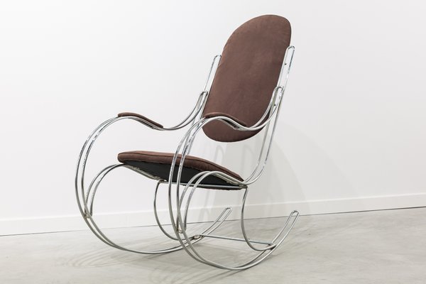 Tubular Steel Rocking Chair, 1960s-UJE-708364