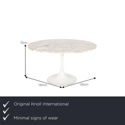 Tulip Marble Stone Dining Table by Eero Saarinen for Knoll Inc. / Knoll International-RQW-2040617