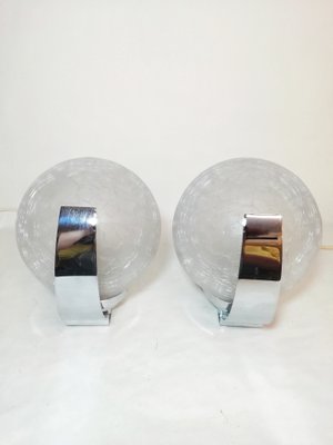 Tulip Murano Glass Sconces with Broken Effects, 1970s, Set of 2-RGF-698850