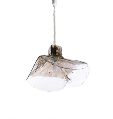 Tulip Pendant Lamp in Smoked Murano Glass, Italy, 1960s-DEK-932681