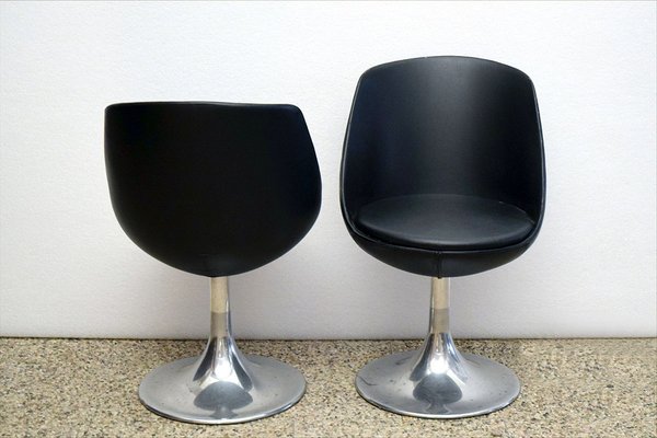 Tulip Swivel Chairs, Italian, 1970s, Set of 4-HS-1384370