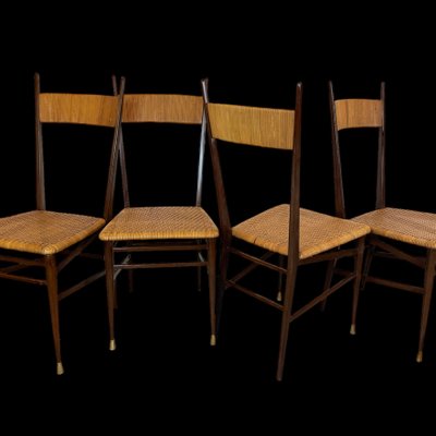 Turin School Chairs, 1950s, Set of 4-DX-1774038