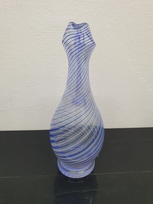 Turkish Art Glass Pitcher with Spiral Stripes-UWE-1348424