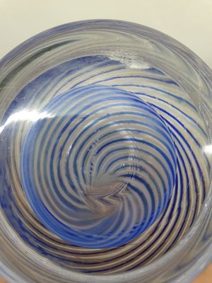 Turkish Art Glass Pitcher with Spiral Stripes-UWE-1348424