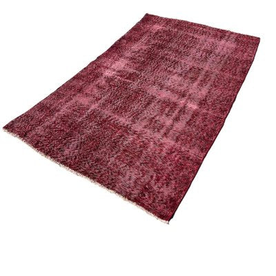 Turkish Over-Dyed Red Rug in Wool-AIV-1333510