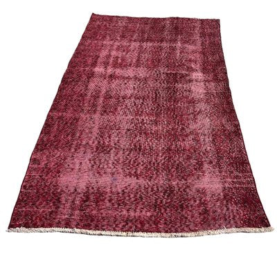 Turkish Over-Dyed Red Rug in Wool-AIV-1333510