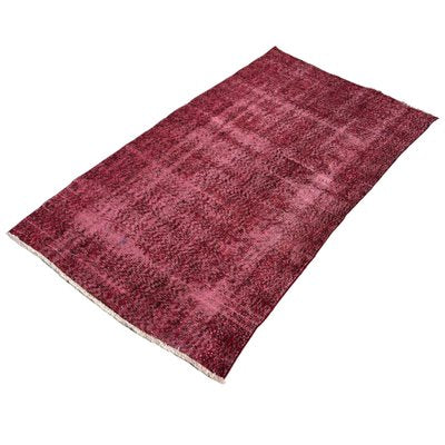 Turkish Over-Dyed Red Rug in Wool-AIV-1333510