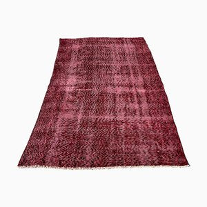 Turkish Over-Dyed Red Rug in Wool-AIV-1333510