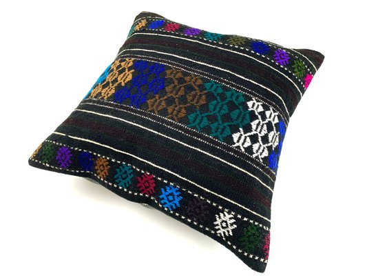 Turkish Tapis Kilim Pillow Cover-AIV-1341091