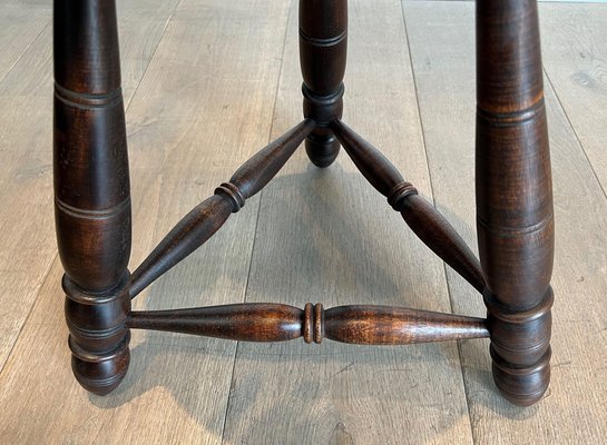 Turned Wooden Stools attributed to Charles Dudouyt, 1950s, Set of 2-BA-1622473