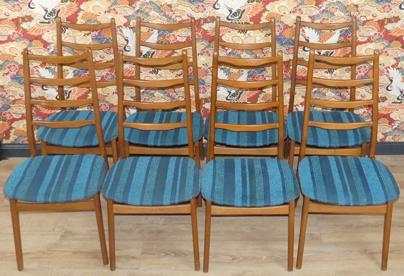 Turquoise Dining Chairs, 1960s, Set of 4-AFE-1115363