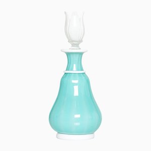 Turquoise Opal Glass Bottle Flacone with Stopper from Barovier & Toso, 1950s-YJA-1401168