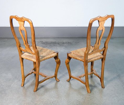 Tuscan Dining Chairs in Walnut, 1800s, Set of 6-OJE-1798597