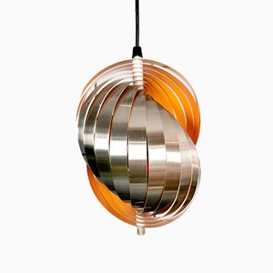 Twirling Pendant Lamp by Henri Mathieu for Lyfa, 1970s-BW-677973