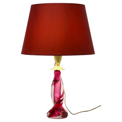 Twisted Crystal Glass Table Lamp from Val Saint Lambert-MJY-1343299