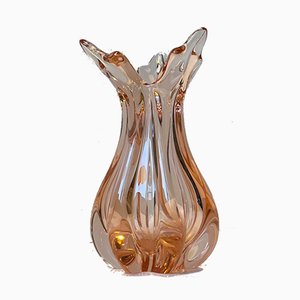 Twisted Vase in Pink Murano Glass from Seguso, 1960s-LCR-1017411