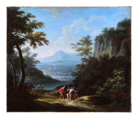 Two Arcadic Landscapes - J.F. Van Bloemen (follower of) - Oil on Canvas 18th Century-ZCI-756052