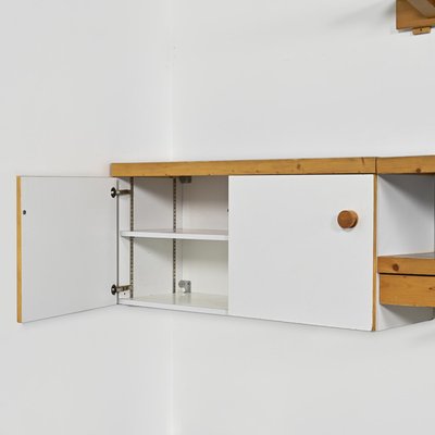 Two-Door Sideboard and Shelf by Charlotte Perriand from Les Arcs, 1970s-GJR-2023436