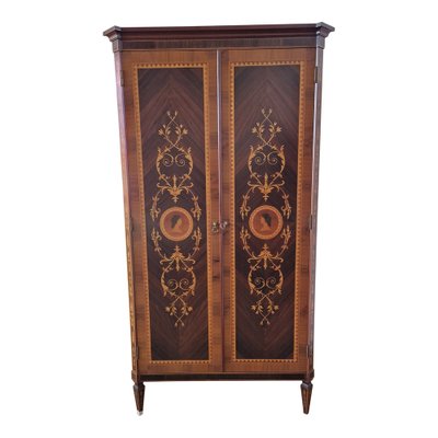 Two-Door Wardrobe in Walnut with Inlays, 2000s-BEW-1771264