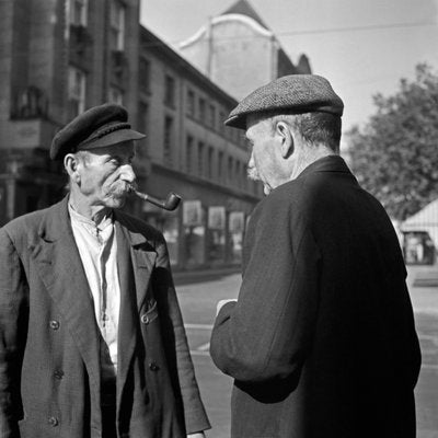 Two Elder Men Having a Chat at Dusseldorf, Germany 1937-DYV-995284