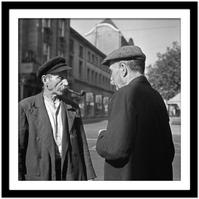 Two Elder Men Having a Chat at Dusseldorf, Germany 1937-DYV-995284