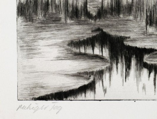 Two Lake Landscapes - Original Etching and Drypoint - 1970s 1970s-ZCI-762190