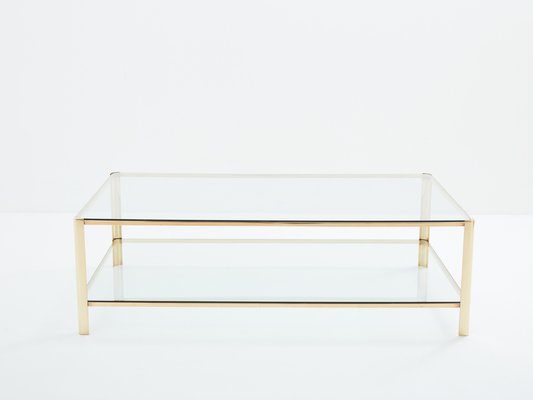 Two-Tier Bronze Coffee Table by J.T. Lepelletier for Broncz, 1960s-YJA-1787857