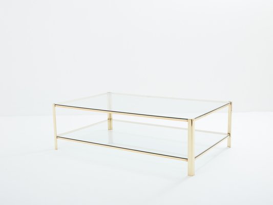 Two-Tier Bronze Coffee Table by J.T. Lepelletier for Broncz, 1960s-YJA-1787857