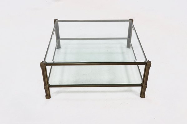 Two Tier Cast Brass Coffee Table, 1970s-VV-2033172