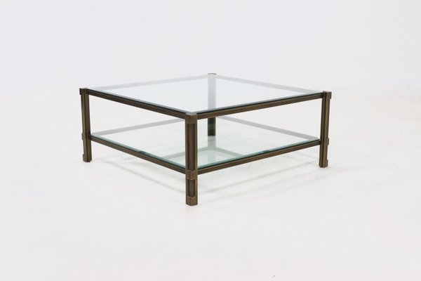 Two Tier Cast Brass Coffee Table, 1970s-VV-2033172