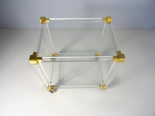 Two-Tiered Acrylic Glass Bar Cart, 1970s-FPY-1294657