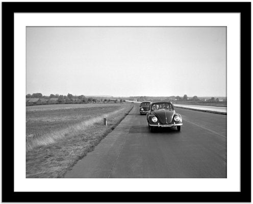 Two Volkswagen Beetles on the Highway, Germany, 1938-DYV-1033799