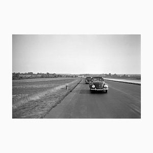 Two Volkswagen Beetles on the Highway, Germany, 1938-DYV-1033799