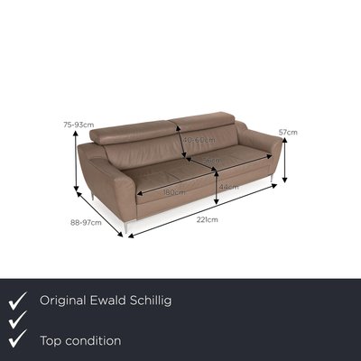 Tyra Leather 3-Seater Sofa from Ewald Schillig-RQW-2028449