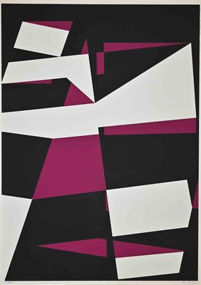 Uberto Maria Casotti, Violet Composition, Original Screenprint, 1971-ZCI-970796