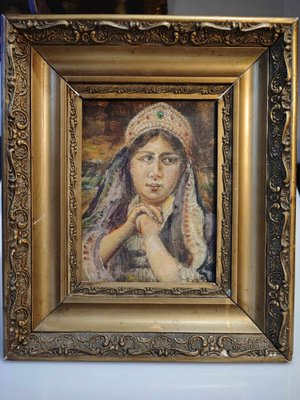 Ukrainian Girl, 1910, Oil on Panel, Framed-CAQ-1787782