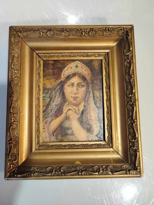 Ukrainian Girl, 1910, Oil on Panel, Framed-CAQ-1787782