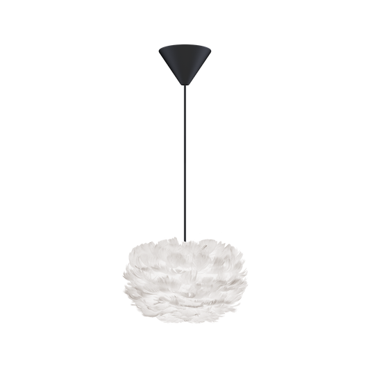 Eos Pendant Lamp Micro by UMAGE #White with Cone Rosette In Black