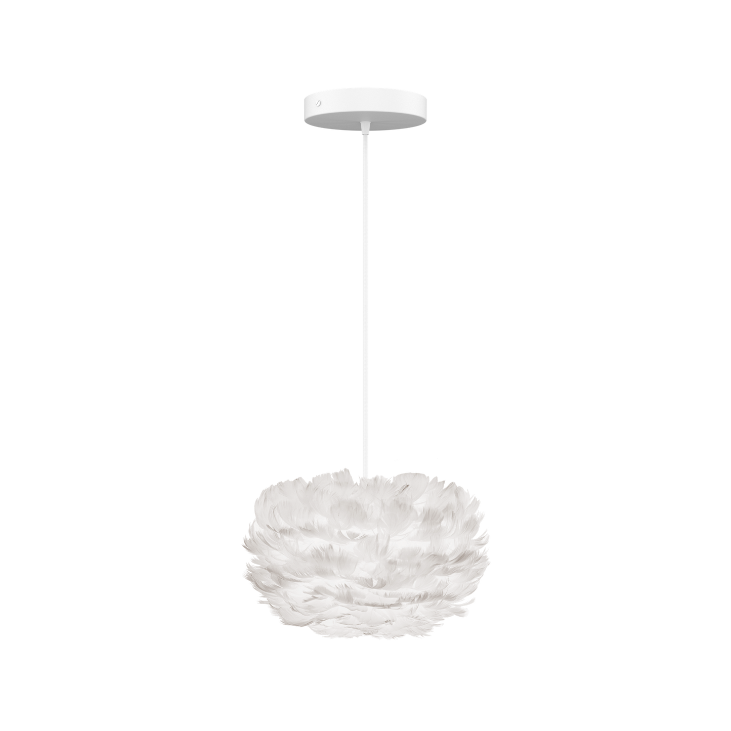 Eos Pendant Lamp Micro by UMAGE #White with Flat Rosette in White