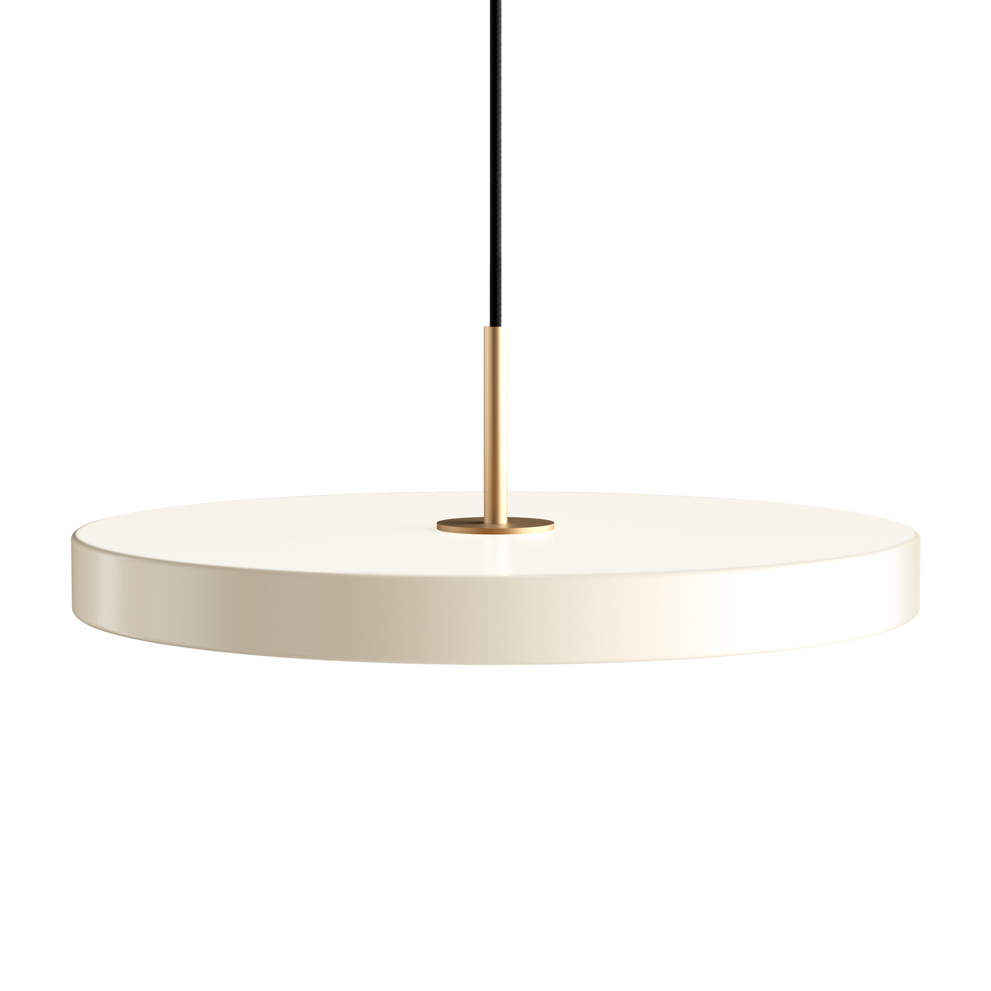 Asteria Pendant Lamp with Brass Top by UMAGE #Pearl White