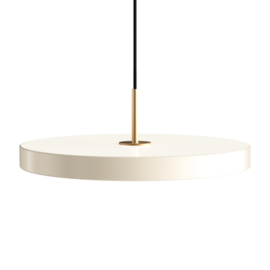 Asteria Pendant Lamp with Brass Top by UMAGE #Pearl White