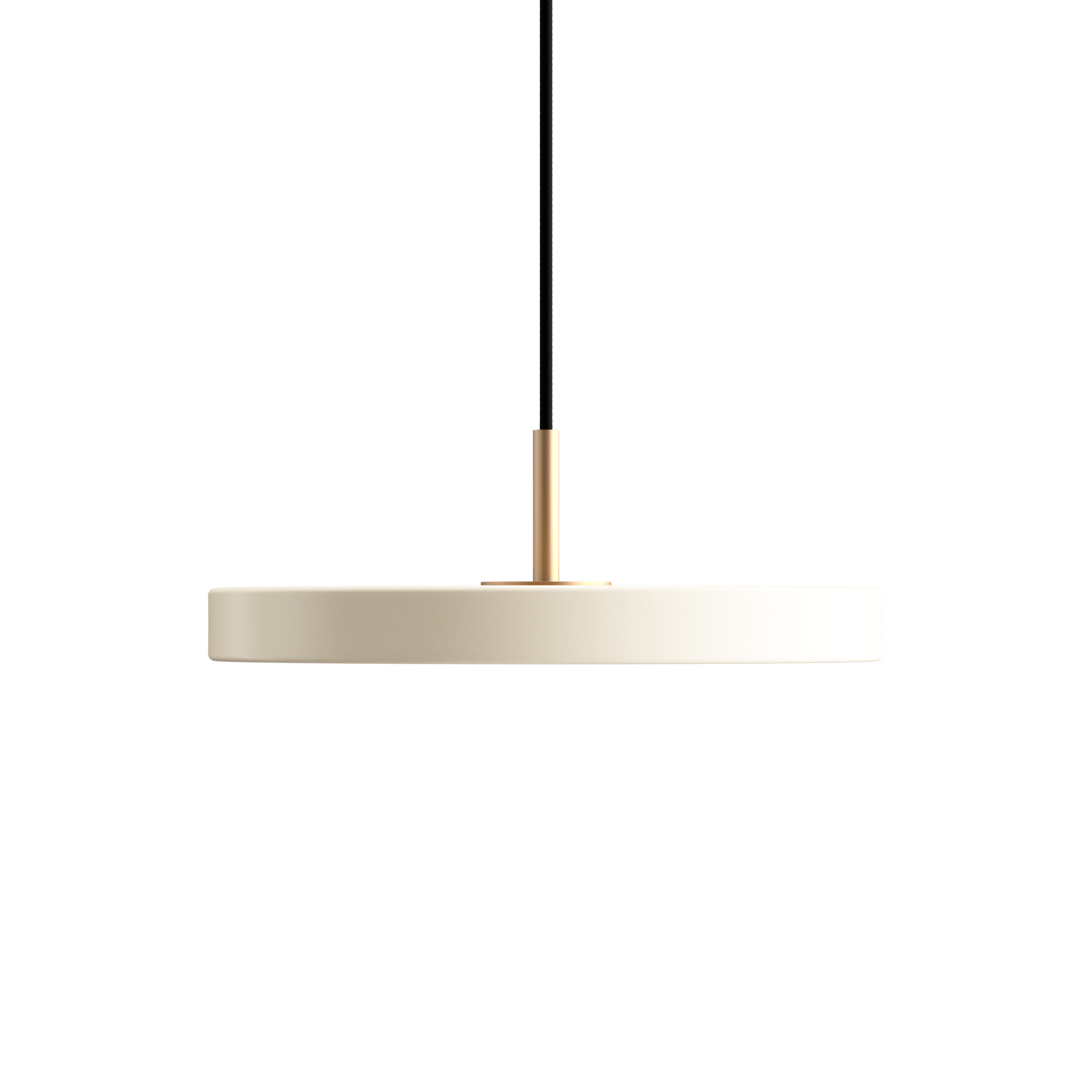 Asteria Mini Pendant Lamp with Brass Top by UMAGE #Pearl White