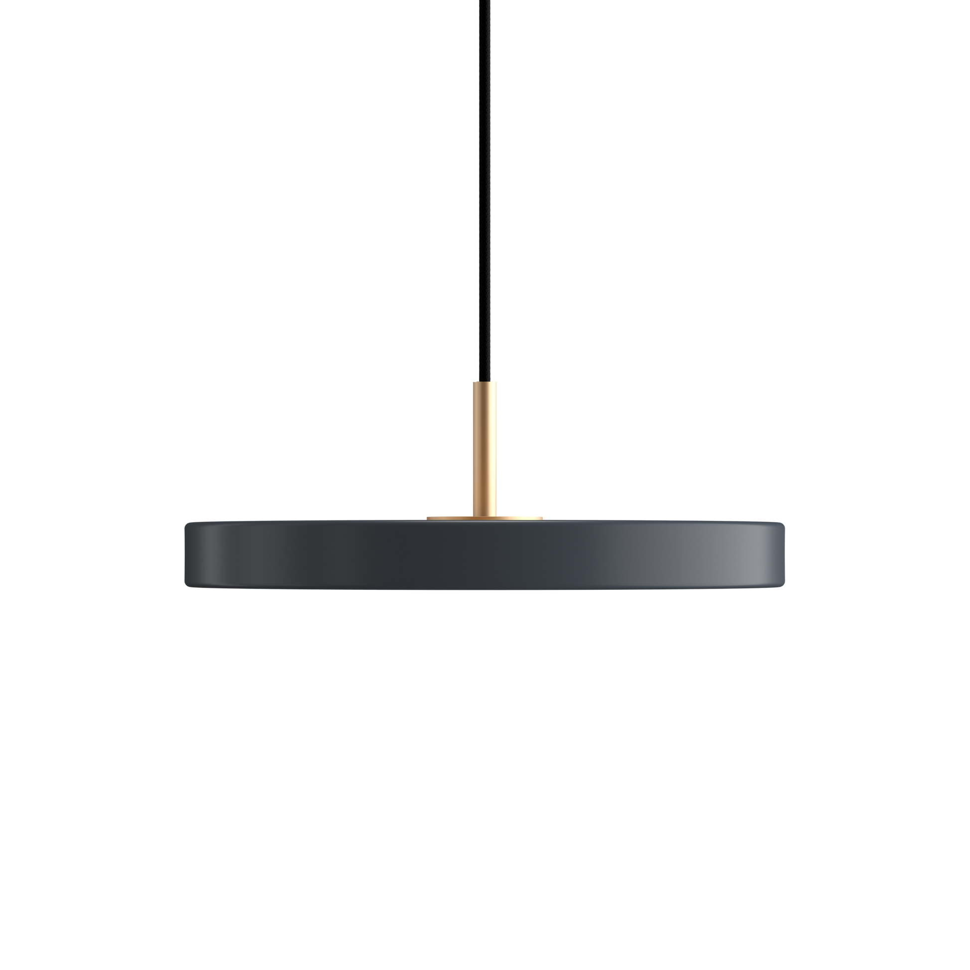 Asteria Mini Pendant Lamp with Brass Top by UMAGE #Grey